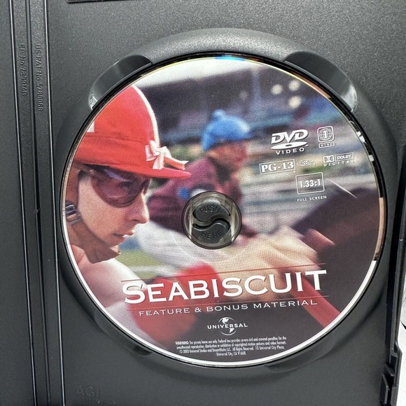 Seabiscuit DVD Full Screen PG-13 Movie Brand 2003 Tobey Maguire Jeff Bridges - Picture 7 of 8